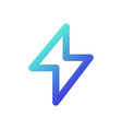 lightning bolt pixel perfect gradient linear ui vector image vector image