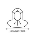 medical hood linear icon vector image vector image