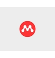 abstract letter m logo design template round vector image