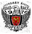 motorcycle tee graphic vector image