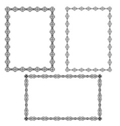 Black background art deco frames Royalty Free Vector Image