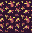 tropical pattern with turtles vector image