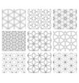 abstract seamless white textures collection vector image