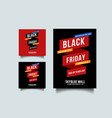 black friday social media and a4 flyer template vector image vector image