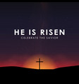 christian easter scene saviour cross on dramatic vector image vector image