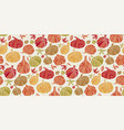 cute colorful assorted pumpkins seamless pattern vector image