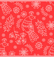 ethnic red decorative folk ornament seamless vector image