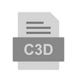 c3d file document icon vector image vector image