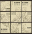 grey contours topography geographic vector image vector image
