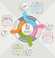 step arrow circle infographics template vector image vector image