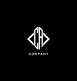 ca initial monogram with rhombus shape logo design vector image