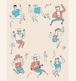 collection of hand drawn people vector image