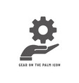 gear on palm hand icon simple flat style vector image