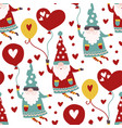 gnome seamless pattern vector image vector image