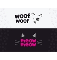 logo emblem label design elements for pet vector image