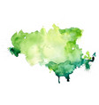 abstract green watercolor stain texture vector image vector image
