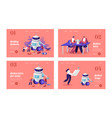 cyborg creating robotics hobby landing page vector image