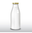 traditional glass milk bottle eps-10 vector image