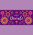 happy diwali hindu festival banner greeting card vector image vector image