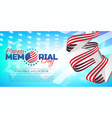 happy memorial day greeting card with national vector image vector image