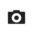 photo camera - black icon on white background vector image vector image