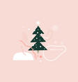 modern christmas picture with abstract shapes vector image vector image