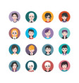 set people avatars with backgrounds vector image