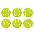 tennis ball flat icons set vector image