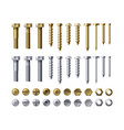 set of fastener vector image
