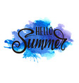 inscription - hello summer vector image vector image