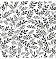 seamless floral black and white background vector image