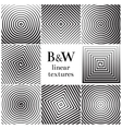 concentric lines circular and square spiral vector image vector image