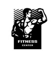 figure a posing athlete fitness center vector image vector image