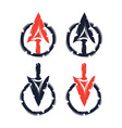 sagittarius arrowhead signs vector image
