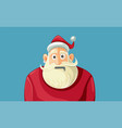 secret santa having a zipped mouth cartoon vector image vector image