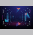 virtual reality space futuristic vr frame head vector image vector image