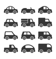 car icons set on white background vector image