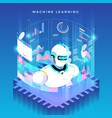 machine learning technology vector image