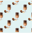 sweet delicious candies coffee cup morning bakery vector image vector image