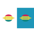 circle colored company logo vector image vector image