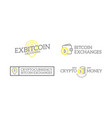 unique retro vintage digital money and bitcoin vector image