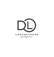 initial dl letter logo with circle template vector image