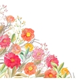 floral border isolated roses and wild vector image
