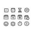 set of time and calendar icons vector image