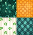 four st patricks days patterns vector image