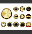 golden badge retro style isolated on white vector image