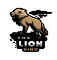 lion king of beasts logo emblem vector image vector image