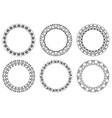 rounded frame set in style art nouveau vector image vector image