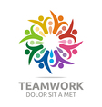 teamwork people human colorful design vector image