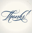thanks hand lettering vector image vector image